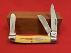 Vintage 1978 Case XX 3347HP Gainesville GA Coca Cola Yellow Stockman Knife