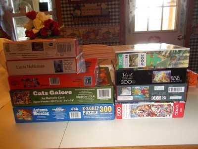 Ceaco/Buffalo Jigsaw puzzles Lot of 9 125 to 550 Pieces