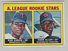 1967 Topps - High # Rod Carew, Hank Allen #569 (RC) (ink on back of card)