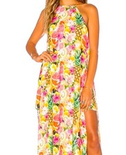 Show Me Your MuMu Bronte Mini Maxi Dress in Tutti Frutti High Halter XS