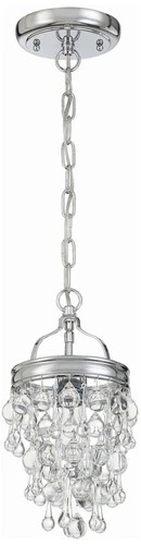 Crystorama Calypso 7 1/2" Wide Chrome and Crystal Mini Pendant - Picture 4 of 9