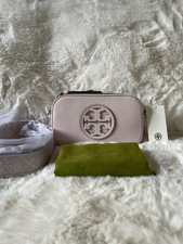 Image of NWT Tory Burch Miller Patent Border Mini Leather CrossBody Bag In Pale Pink