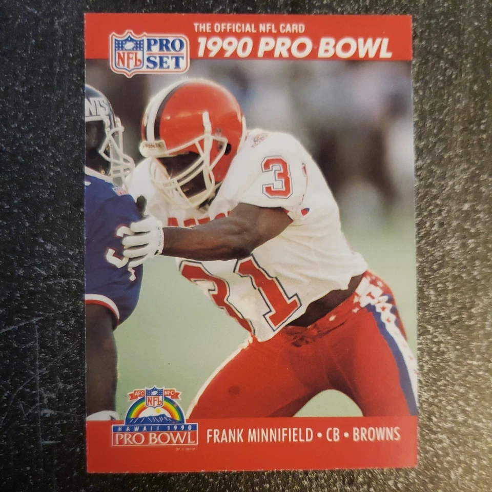 (3) 1990 Pro Set #357 Frank Minnifield, Rare Non-Error Cards. Free Shipping - Image 4 of 4