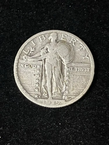 1919 s standing liberty quarter Vf