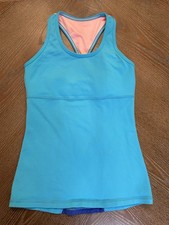 Ivivva by Lululemon Girls' Tank Top, Size 12, Shelf Bra, Athletic Racer Back