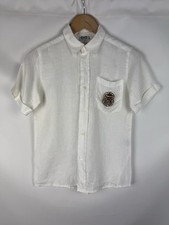 Camicia Dolce & Gabbana Junior Teens manica corta in lino con bottoni taglia ...