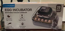 MATICOOPX 20 Egg Incubator  Humidity Display, Egg Candler, Automatic Egg Turner
