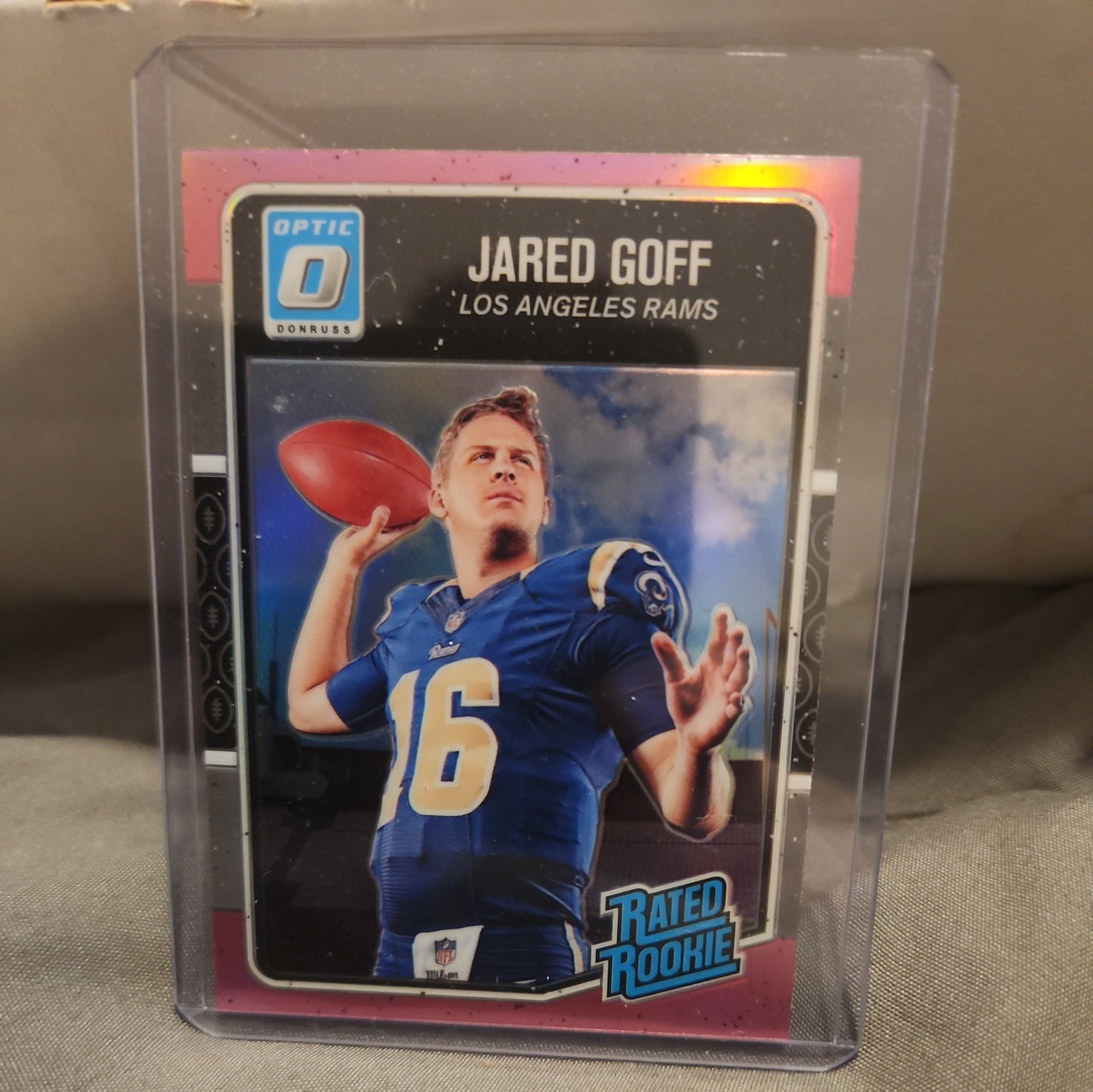 2016 Donruss Optic Jared Goff Pink Holo Prizm Rated Rookie RC #172