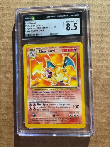 Charizard - (WotC Legendary Collection) 3/110 Deck Exclusives CGC 8.5
