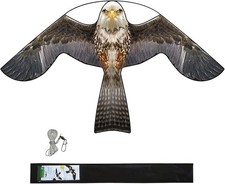 Bird Scarer Hawk Kite Without Pole, Farm Crop Protector Flying Scarecrow Kite US