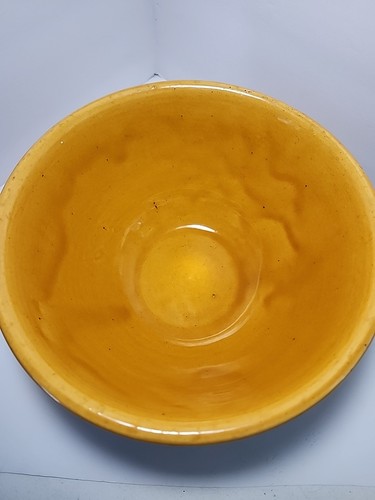 Vtg Bauer Pottery Burnt Orange Unique Drip Glaze Beehive #18 Mixing Bowl USA - Picture 6 of 13