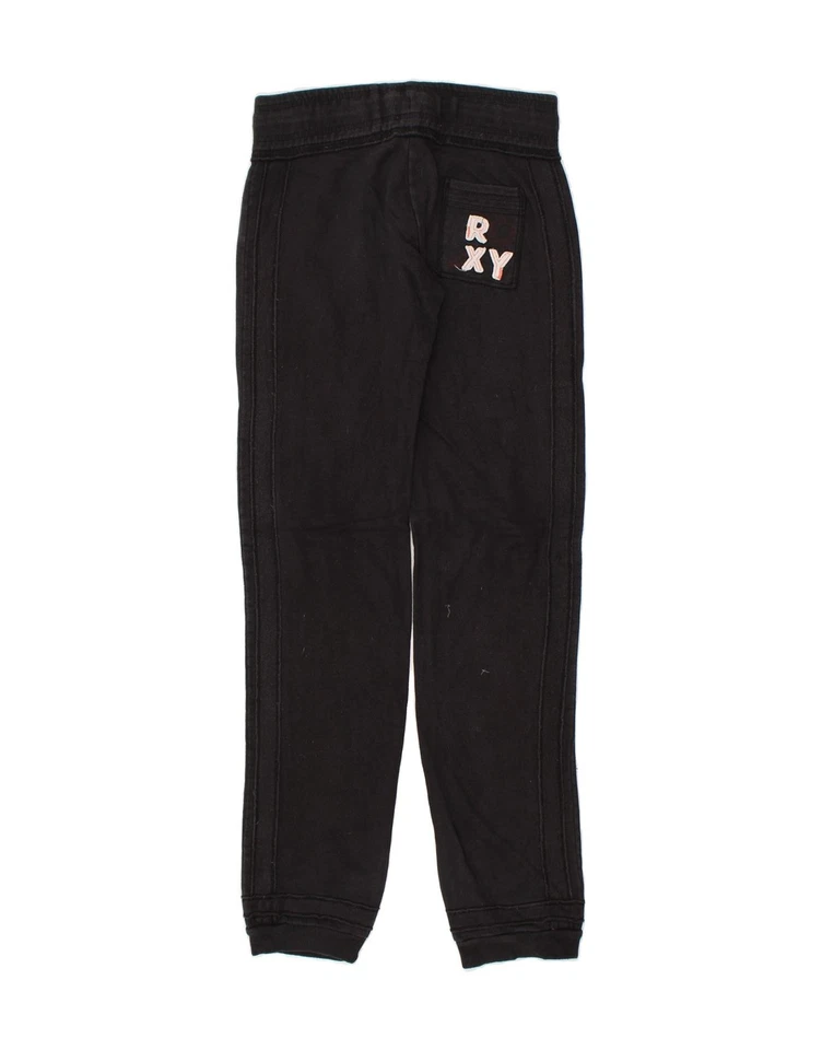 ROXY Womens Graphic Tracksuit Trousers Joggers UK 6 XS Black Cotton AN07 - Image 2 of 3