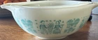 New ListingPyrex Amish Butterprint Mixing Bowl Set Turquoise White Glass Nesting