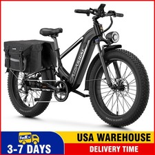26"Fat Tire Electric Bike for Adult 1800W 36MPH 85Miles Cruiser Mountain E-bike