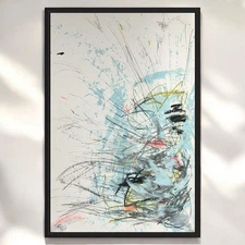 Original Mixed Media Abstract Modern Art Painting 18x24 "Significs" Signed