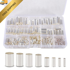 166PCS Wire Ferrules Kits Silver Plated Copper Crimp Terminal