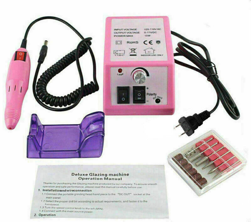 Drill Manicure Machine Art Acrylic Pedicure Tool Set Kit Us