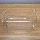 Pyrex 213 Clear Glass Loaf Pan 8.5 x 4.5 x 2.5 Vintage Ovenware Made in USA