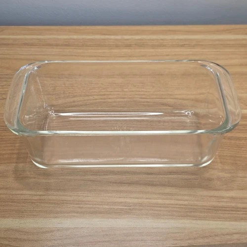 Pyrex 213 Clear Glass Loaf Pan 8.5 x 4.5 x 2.5 Vintage Ovenware Made in USA