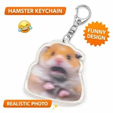 Cute Hamster Acrylic Keychain Charm Kawaii Animal Key Ring Bag Pendant Gift