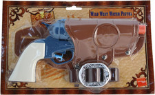 Pistola Western Ad Acqua, Arma Singola Con Fondina E Cinturone Halloween, Carnev