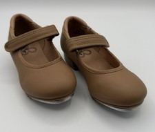 Stella Tap Shoes Child Size 11 ML Tan PU Leather Mary Jane Strap