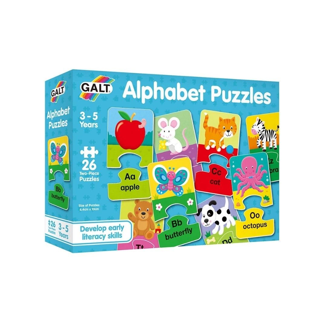 Galt Alphabet Puzzles Fun and Colourful Early Learning 2 Pc Jigsaw Single
