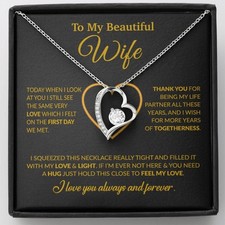 To My Wife Necklace, Christmas Gifts For Women, Anniversary Gift For Wife