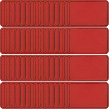 60 Pcs Blank Leatherette Hat Patch with Adhesive Rectangle Leather Hat Patches R