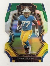 2022 Panini Select Los Angeles Chargers Zion Johnson Rookie Die Cut Prizm