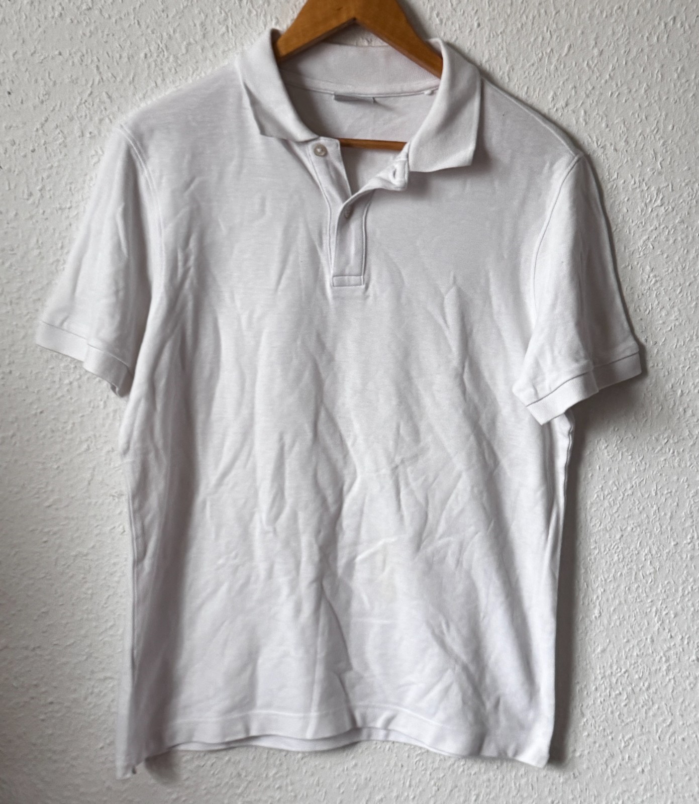 Mango (MNG) Men's White Polo Shirt - Regular Fit - Size M image 2