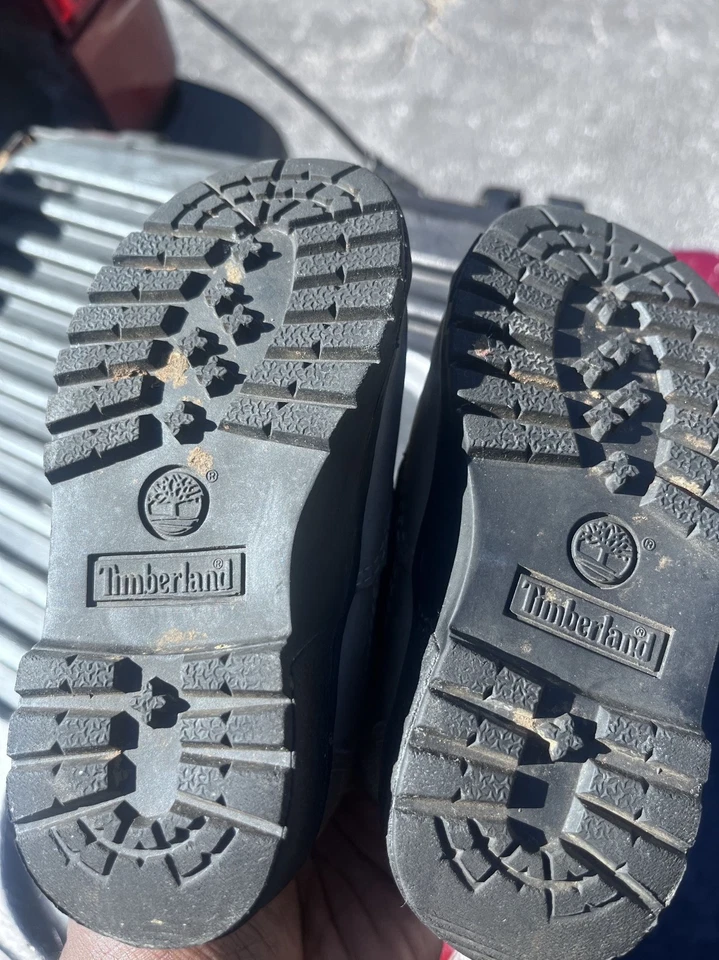 Timberland Premium Medium Grey Nubuck Boots Toddler Size 8 - Image 3 of 4