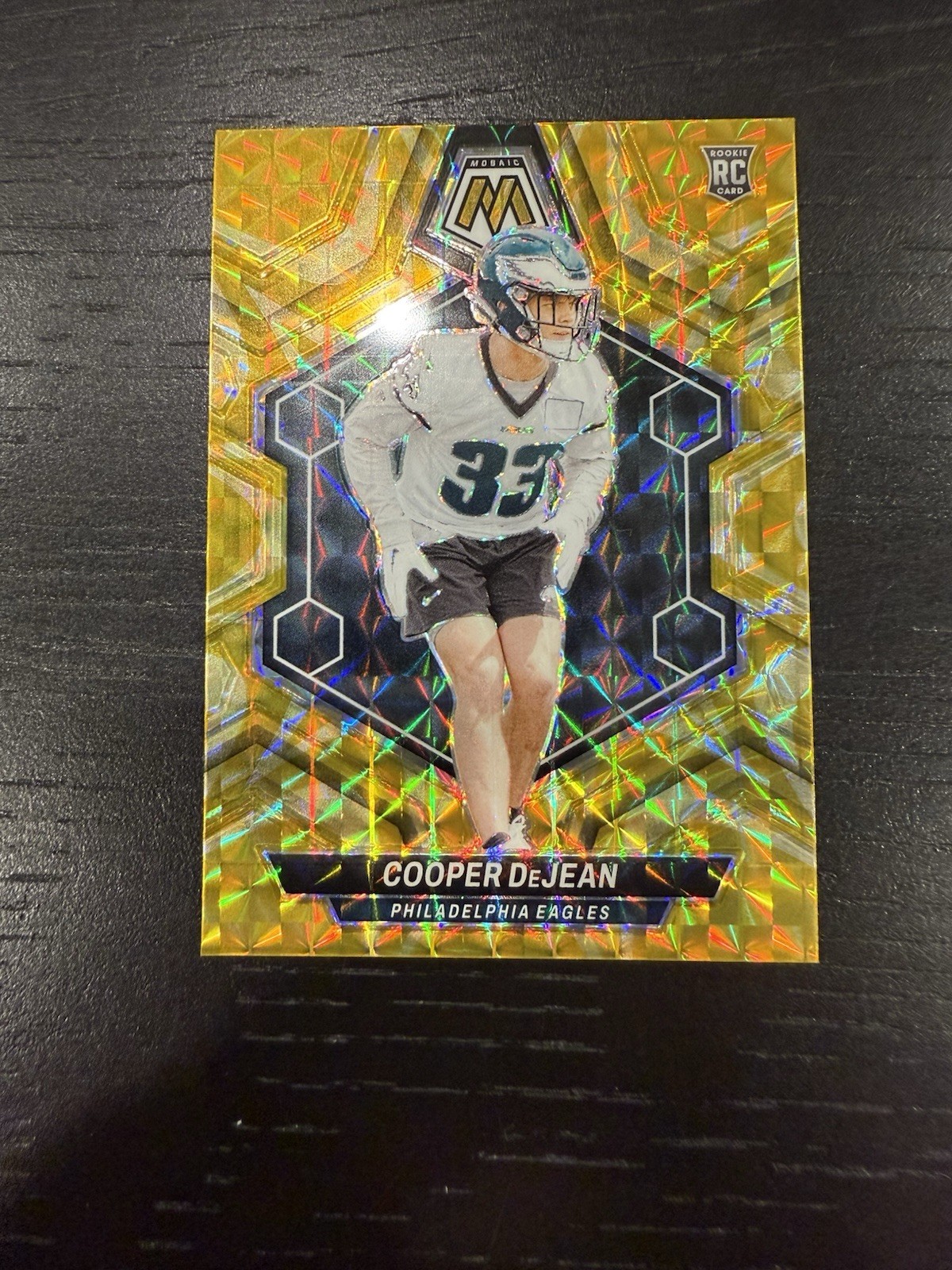 2024 Panini Mosaic - Rookies Cooper DeJean #340 Reactive Yellow Mosaic Prizm RC