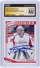 Philipp Grubauer Capitals Signed 2013-14 Upper Deck #562 CGC Auto 10 Rookie Card. rookie card picture