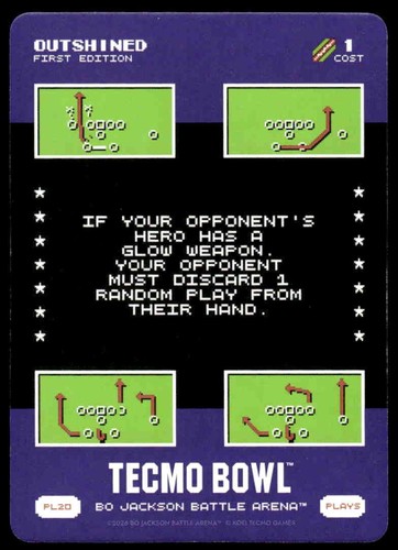 2026 Bo Jackson Battle Arena TECMO BOWL BOBA PL20 PL-20 Outshined SP
