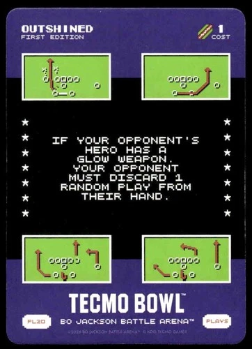 2026 Bo Jackson Battle Arena TECMO BOWL BOBA PL20 PL-20 Outshined SP