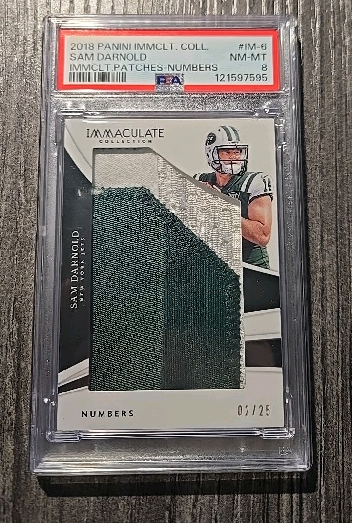 Sam Darnold Panini Immaculate Collection Immaculate Patches #IM6 Numbers