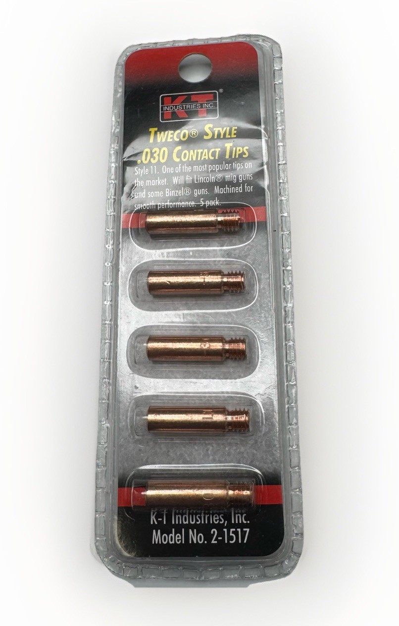 Lot of 5 K- T Industries Tweco Style .030 Contact tips #2-15