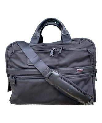 TUMI Briefcase Leather Black Authentic From Japan