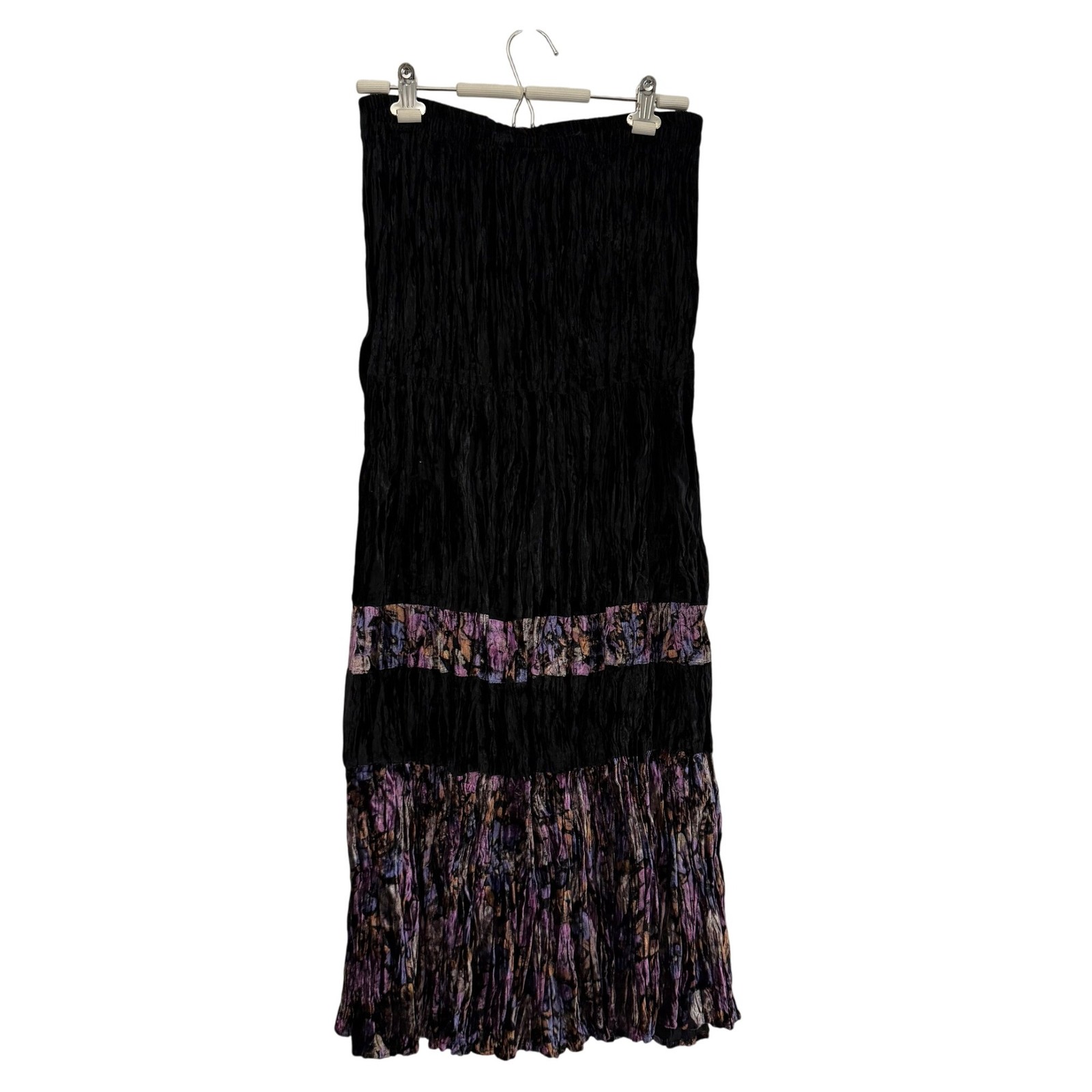 VTG Hairston Roberson Ropa Black Purple Velvet 2 PC Jacket Skirt Set Womens Smal image 9