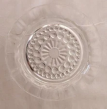 Vintage from the 1950s Clear Glass Coater Ashtray 4” Federal Glass