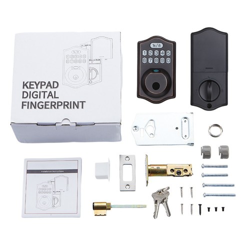 Fingerabdruck Türschloss Code mit hintergrundbeleuchteter Tastatur und Low Powe - Bild 3 von 32