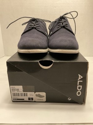Aldo Adimari-4 Men s Navy  Blue Fabric Lace Up Derby 10M EUC with Box