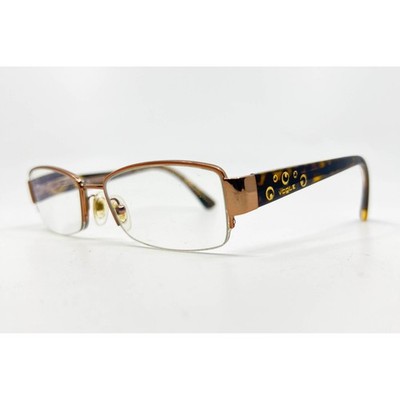 Vogue VO3818 Eyeglasses Brown Tortoise Shell Half Rim Rectangular Women