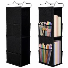 1 PC Hanging Locker 2 Layer Shelves Hanging Locker Organizer for Office Gym C...