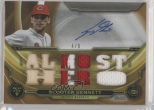 2019 Topps Triple Threads Relics Gold 4/9 Scooter Gennett #TTAR-SG3 Auto 0b0