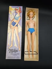1963 Midge Doll by Mattel Barbie’s Best Friend Stock#860 Blonde Import Japan Vtg