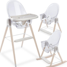 Vista 3-In-1 Convertible High, Toddler, Rocking Chair, Clear, Transparent Seat