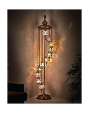 DEMMEX 11 Globe Turkish Moroccan Mosaic Floor Lamp, 7ft Tall - Tiffany Style ...