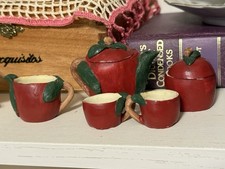7 Piece Mini Apple Tea Set
